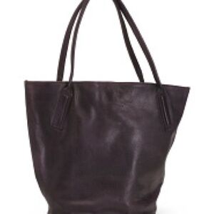 LATICO MILES Leather Tote Bag dark brown